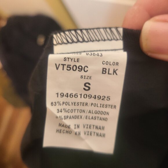 Black Vital Threads Scrubs Set Top & Bottoms Size S - Preowned - Picture 4 of 6